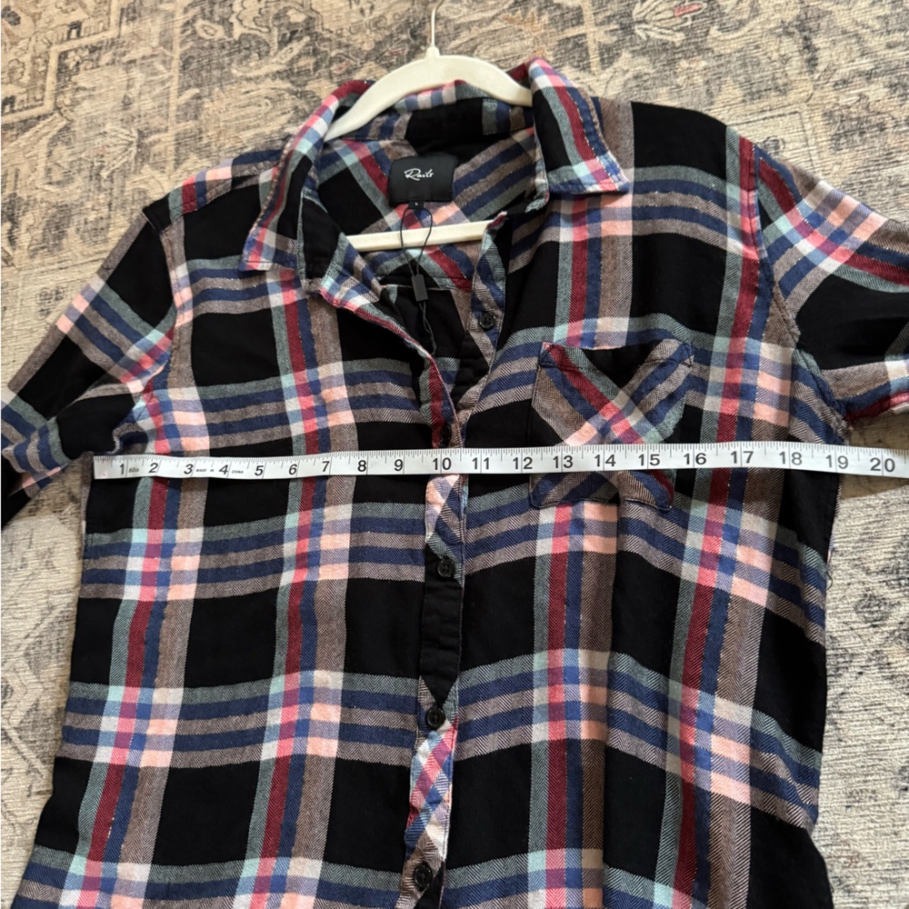 Rails Black Plaid Button-Down Shirt with Pink and Blue - Picture 6 of 10